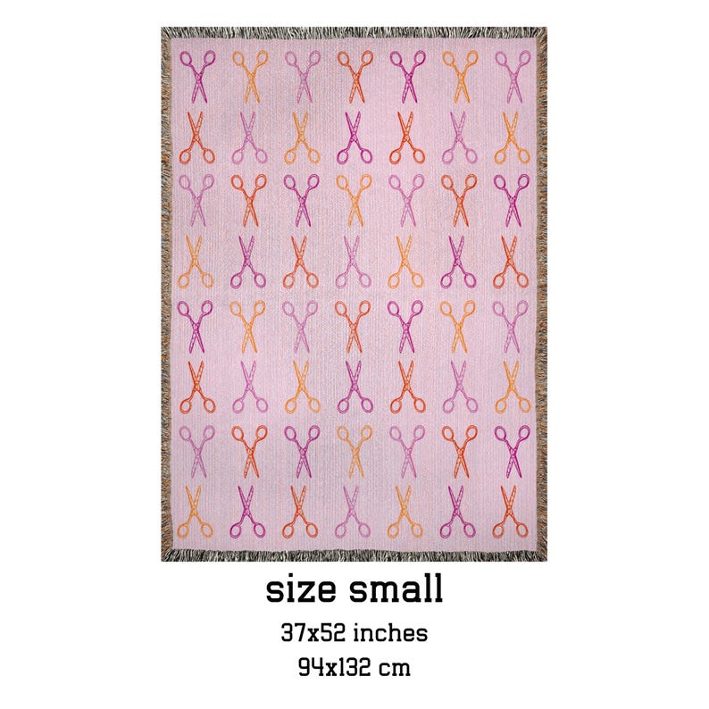 Schaar lesbische vlag gooien deken subtiele lesbische trots cadeau voor kerst saffier decor geweven deken tapijt maximalist WLW aangepaste cadeau afbeelding 5