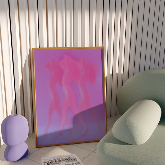GIRLS GIRLS GIRLS Sapphic Art Print <3 | Aesthetic Dorm Decor, Gifting and Home Decor for lesbian, bisexual, sapphic, trans & queer folks :)