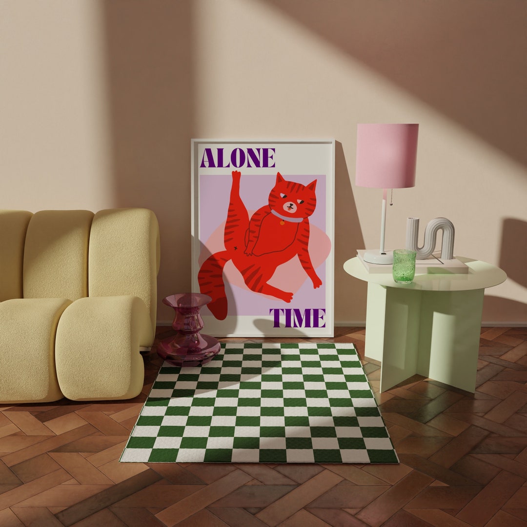 Funny Cat Digital Wall Art Print | Funny Cat Poster Eclectic Cat Lover ...
