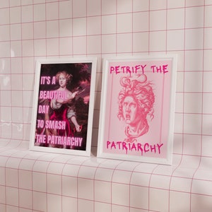Petrify The Patriarchy | Feminist Poster, Medusa Art Print, Funny Feminist Art, Maximalist Decor, Indie Room Decor, Feminist Wall Art image 8