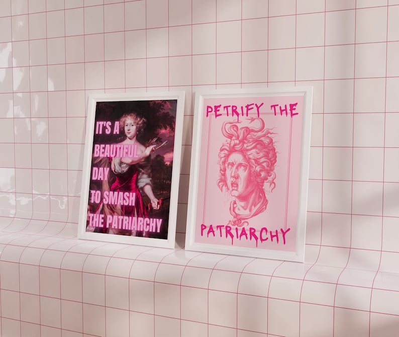 Petrify The Patriarchy | Feminist Poster, Medusa Art Print, Funny Feminist Art, Maximalist Decor, Indie Room Decor, Feminist Wall Art image 8