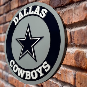 Dallas Cowboys Sign - Dallas Cowboys Wall Art - Cowboys Football Wall Art - 3D Effect wooden sign - Office Decor - Cowboys Mancave Decor