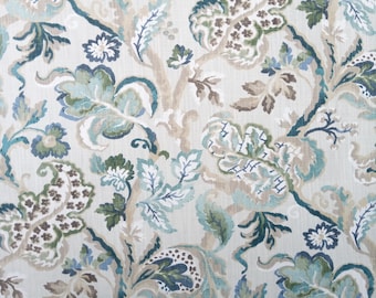 Green Leaves Fabric, Leaf Cotton Fabric, Botanical Cotton Fabric, Large Leaves Fabric, Upholstery Leaf Fabric, Fabric for Curtains with Leaf
