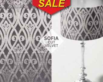 Tecido de veludo Art Decor da Fiber Naturelle, veludo damasco, veludo geométrico, tecido para estofados e cortinas, design de veludo cortado, veludo Slade