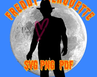 Freddy Silueta svg / Pesadilla svg / Halloween svg / Freddy Película svg / Cricut Diseño / Descarga Digital