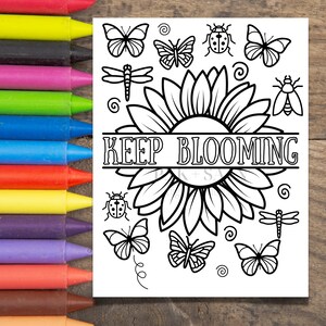 Kids Affirmation Coloring Page, Coloring Page for Girls, Printable Coloring Pages, Positive Coloring Pages for Kids