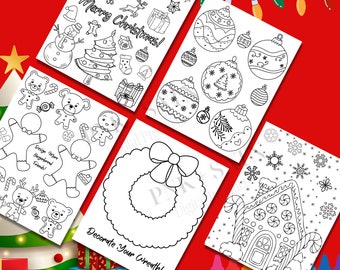 Christmas Coloring Pages for Kids | Christmas Coloring Pages | Christmas Coloring Page Bundle | Printable Christmas Coloring Pages