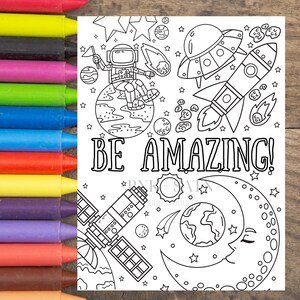 Kids Affirmation Coloring Page, Coloring Page for Boys, Printable Coloring Pages, Positive Coloring Pages for Kids