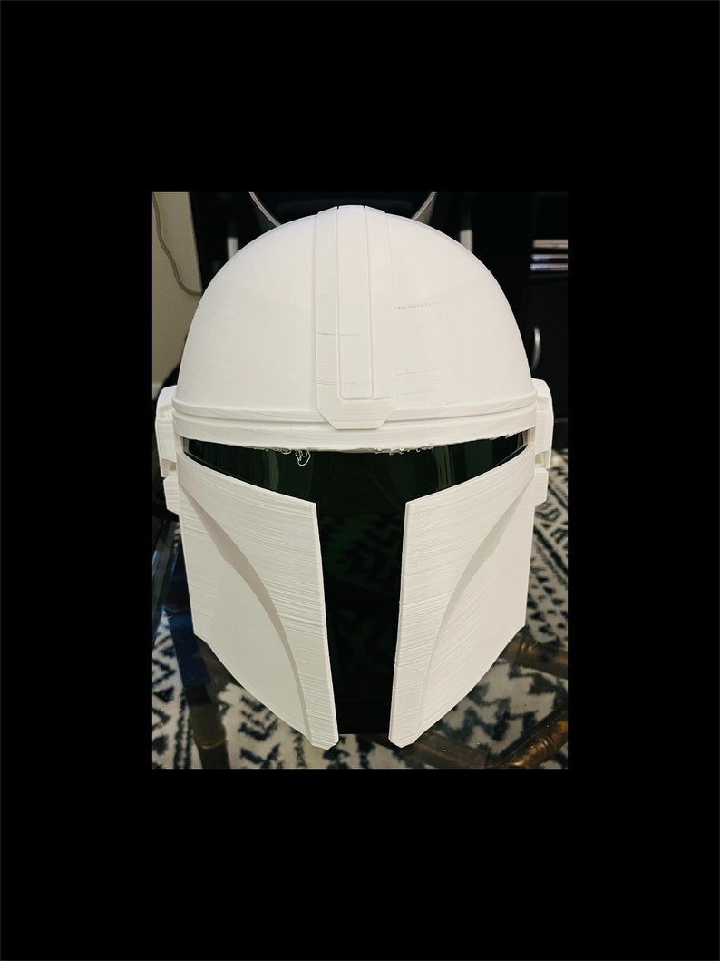 Mandalorian Helmet Raw 3D Print From W/visor by Vince the Mandalorian