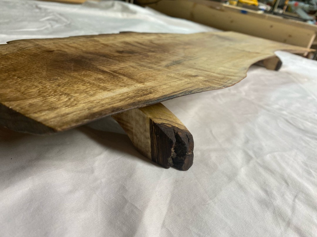 Large Live Edge Riser BLACK WALNUT Natural Live Edge Riser / Shelf - Etsy