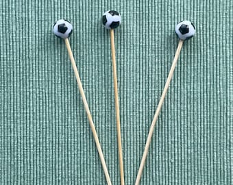 Wooden Food Picks Set Football