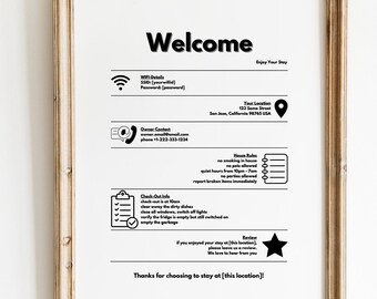 airbnb welcome sign