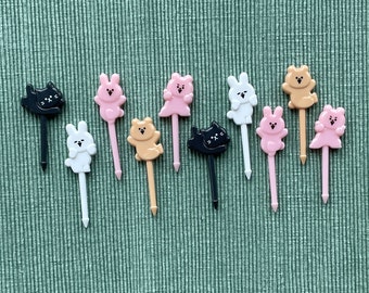 Food Picks Set Anime Animals