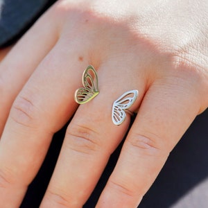 Butterfly Ring, Nature Inspired Jewelry, Simple Ring, Everyday Ring, Minimalist Ring, Cute Ring, Girlfriend Gift, Butterfly Gifts, Dainty