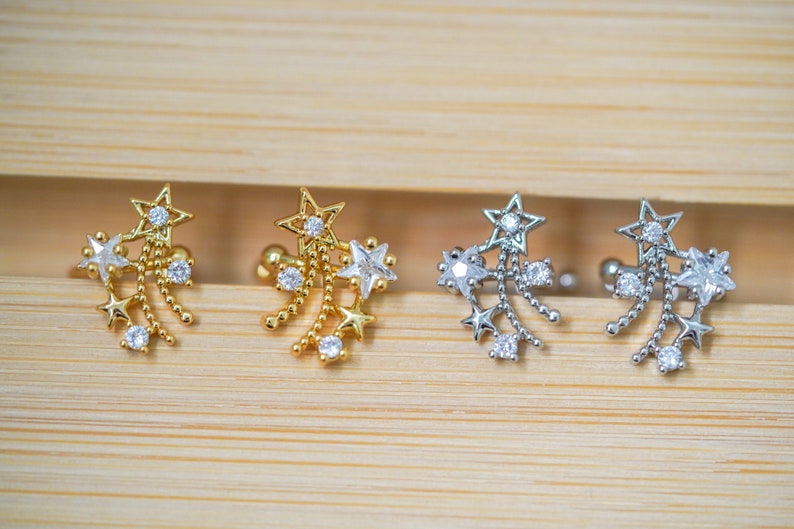 Star Ear Cuff Ear Cuff No Piercing Gold Ear Cuff Star Etsy