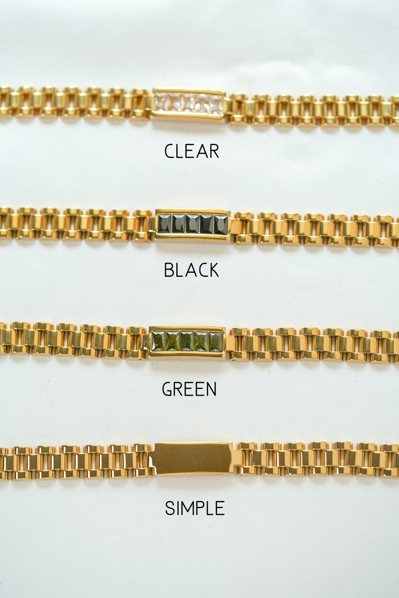 Watch Band Chain Bracelet Mens Bracelet Gold Chain Bracelet Etsy