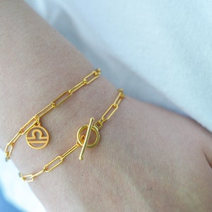 Sterling Silver Chain Bracelet, Dainty Gold Bracelet, Zodiac Bracelet, Zodiac Sign Bracelet, Gold Plated Chain Bracelet, Christmas Gifts