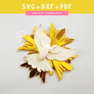Heiliger Geist svg Schnittdatei | Taufe Kuchen Topper | Erstkommunion |SVG DXF PDF | Sofortdownload | Cricut und Silhouetten schnitt datei