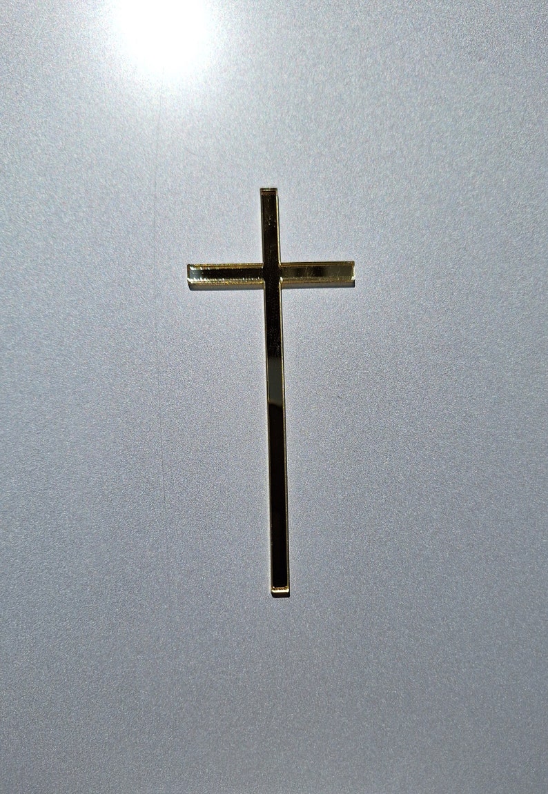 Taufe Kommunion Konfirmation Kreuz Tortendekoration Kreuz hoch ohne Stab Bild 3