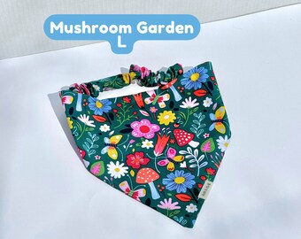 Mushroom Garden Scrunchie Neck Pet Bandana