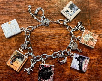 Custom Book Charm Bracelet | Literary Jewelry Gift