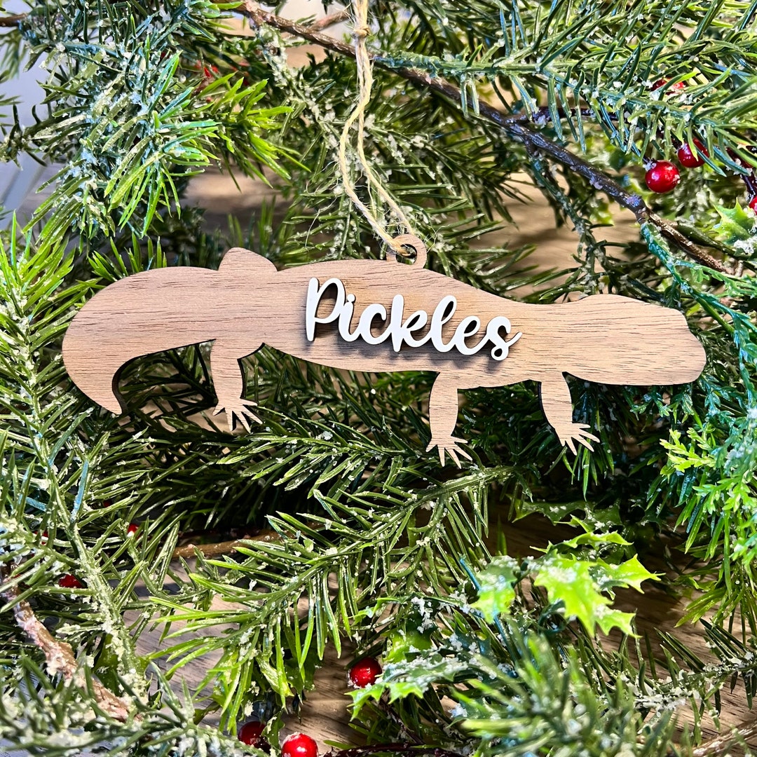 Personalized Custom Leopard Gecko Christmas Ornament Etsy