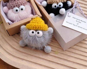 Anhänger "Wuschel" - Glücksbringer/ Kraft- und Trostspender/ Mutmacher/ Gute Laune Wegbegleiter Prüfung Abi - Geschenk Mitbringsel Freundin