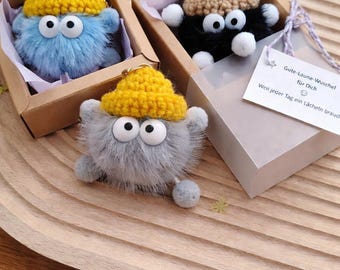 Anhänger "Wuschel" - Glücksbringer/ Kraft- und Trostspender/ Mutmacher/ Gute Laune Wegbegleiter Prüfung Abi - Geschenk Mitbringsel Freundin