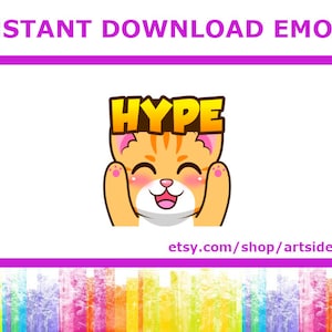 Yellow Hype Cat Twitch Emote