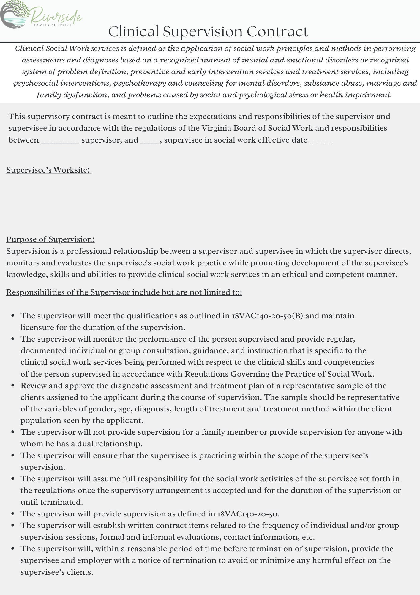 supervision-contract-lcsw-lpc-msw-counseling-mft-etsy