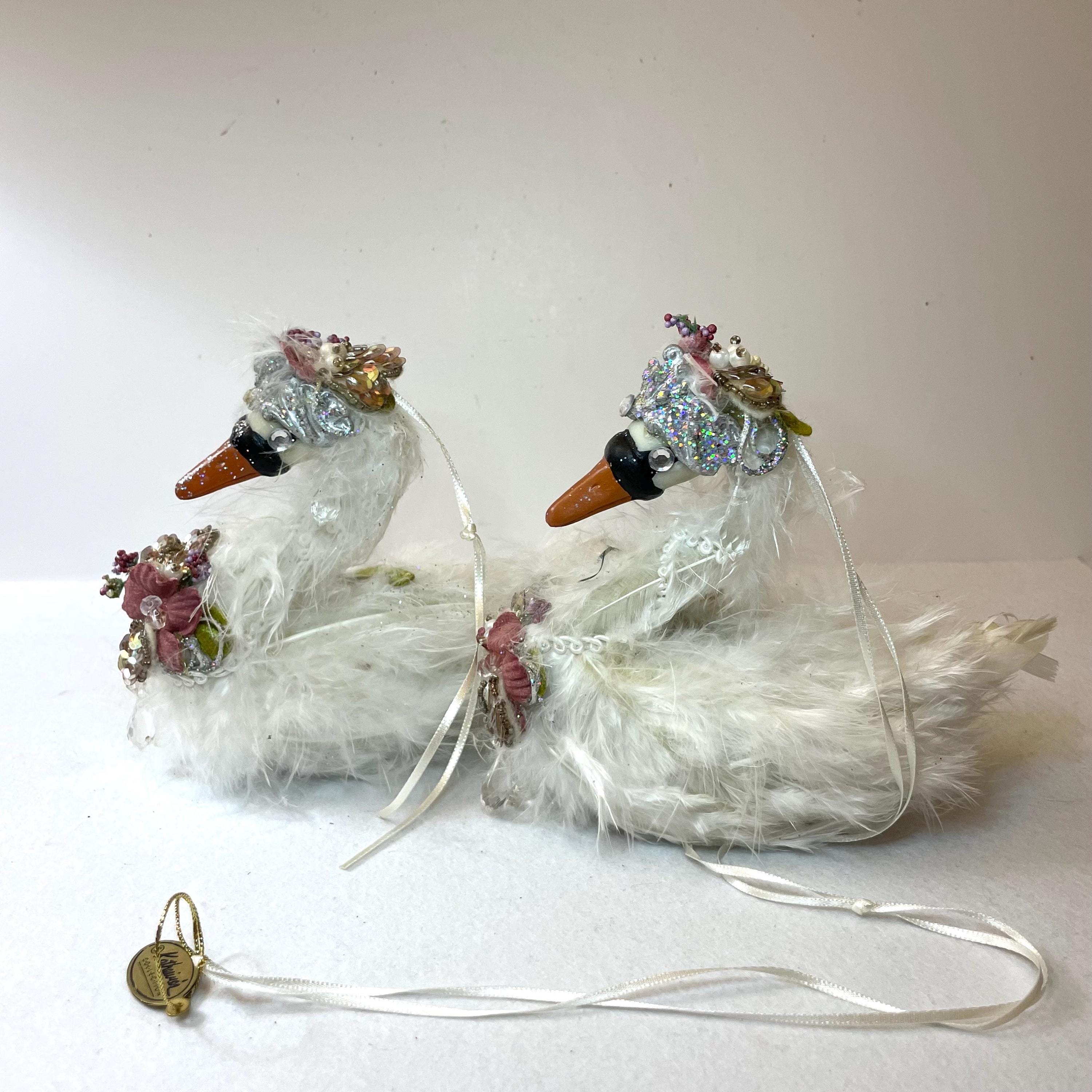 Katherines Collection Hanging Embellished White Swans - Etsy