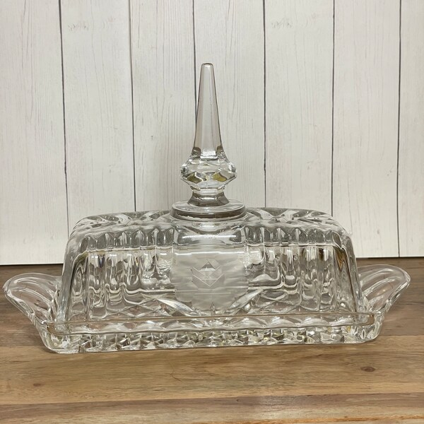 Crystal Butter Dish Etsy