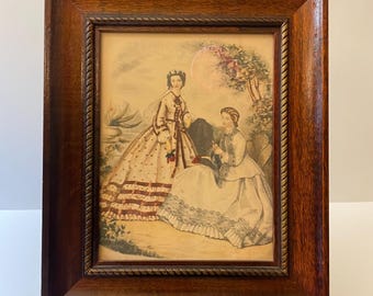 Vintage Framed French Fashion Print: La Mode Illustree 1862 - Etsy