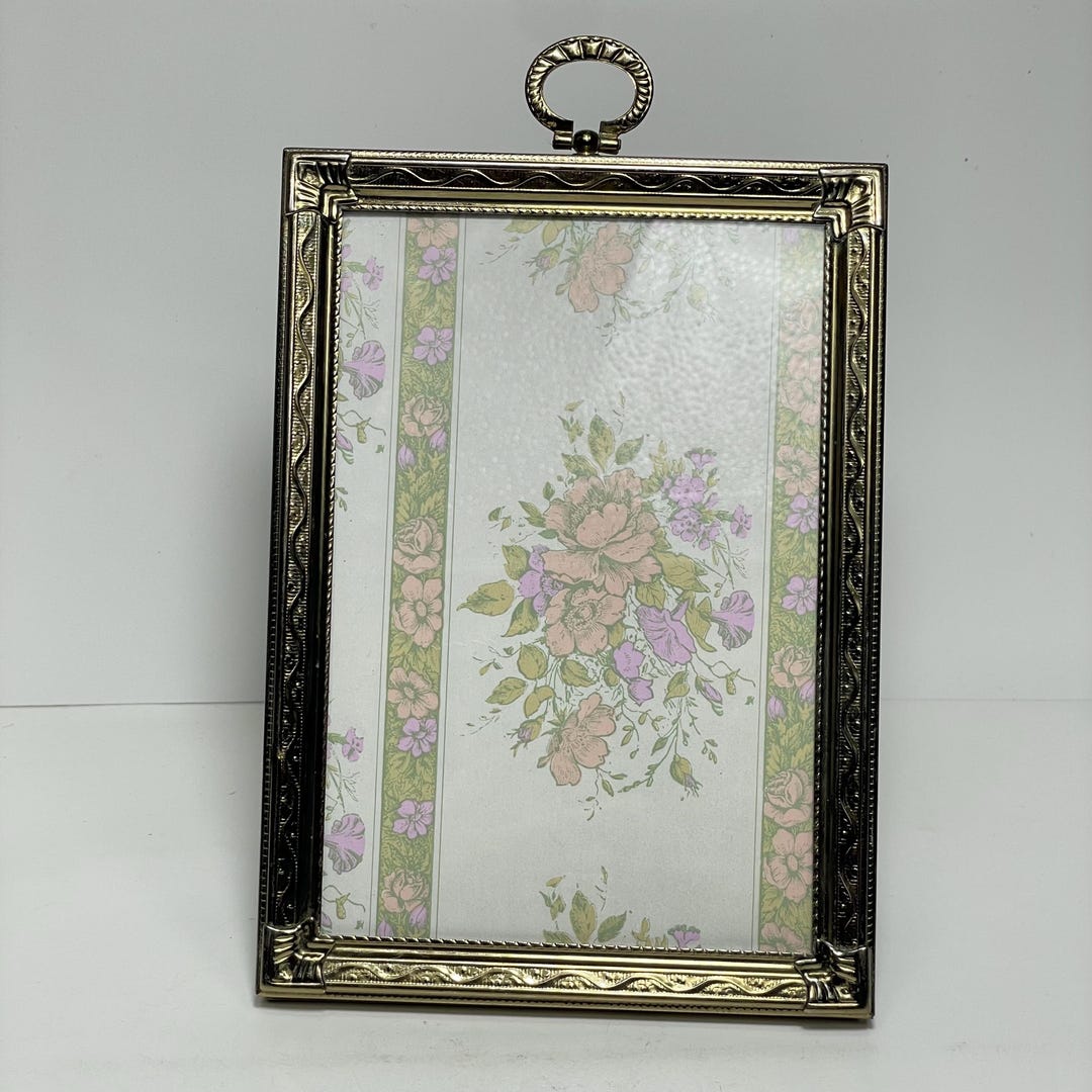Vintage Ornate Gold Tone Metal Picture Frame 7”x5” - Etsy