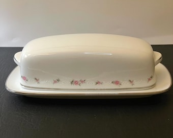 Vintage Noritake Fairmont Fine Porcelain Covered Butter Dish