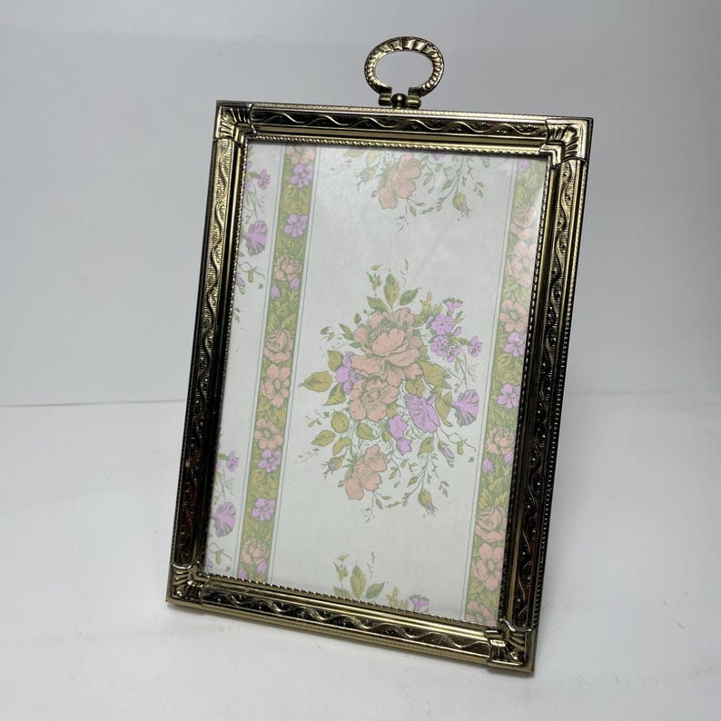 Vintage Ornate Gold Tone Metal Picture Frame 7”x5” - Etsy