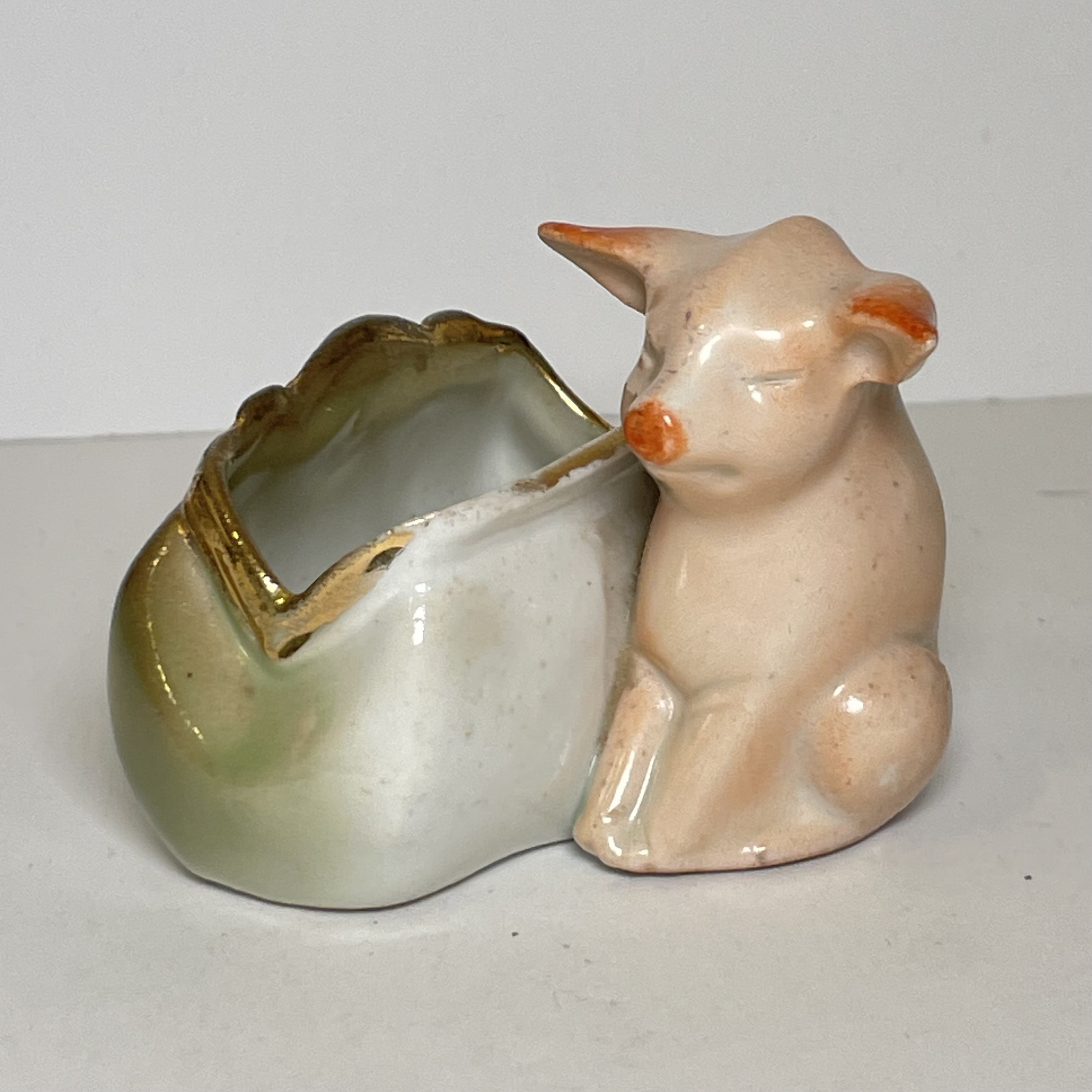 Antique Fairing Pig With Open Suitcase Germany Pigs Souvenir - Etsy