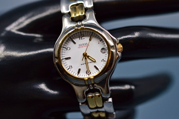 Guess, Silver and Gold Tone, Womens, Sports Wrist Watch - Etsy display picture 3
