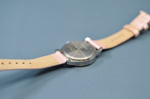 Timex, silver tone with white dial, pink bracelet… - image 4