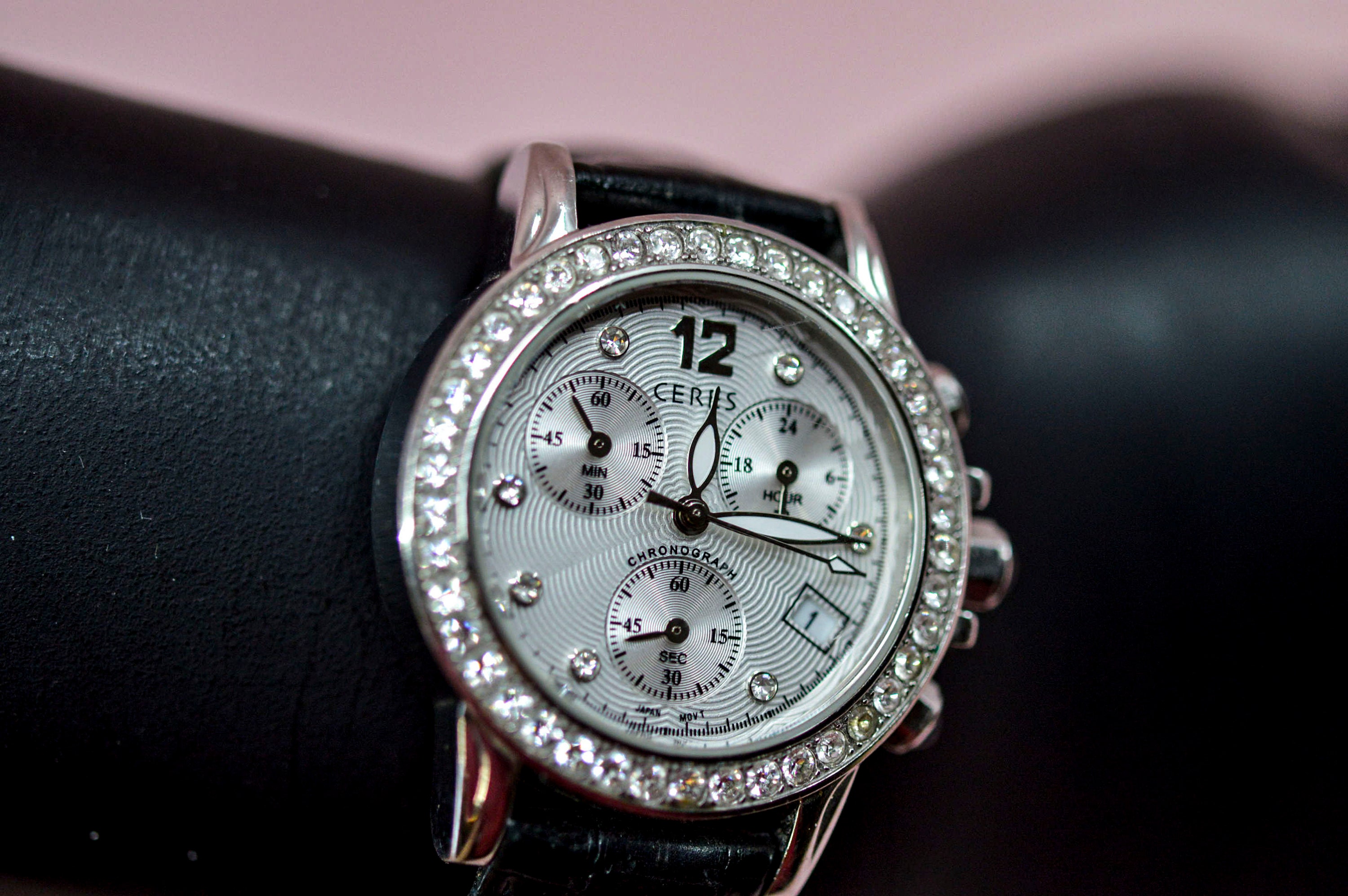 New Womens CERES Silver Panther Swarovski Crystal Watch Peugeot Women main image 3