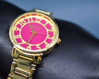 Valletta , Gold Tone With Pink Dial, Womens Fashion Watch - Etsy display picture 2