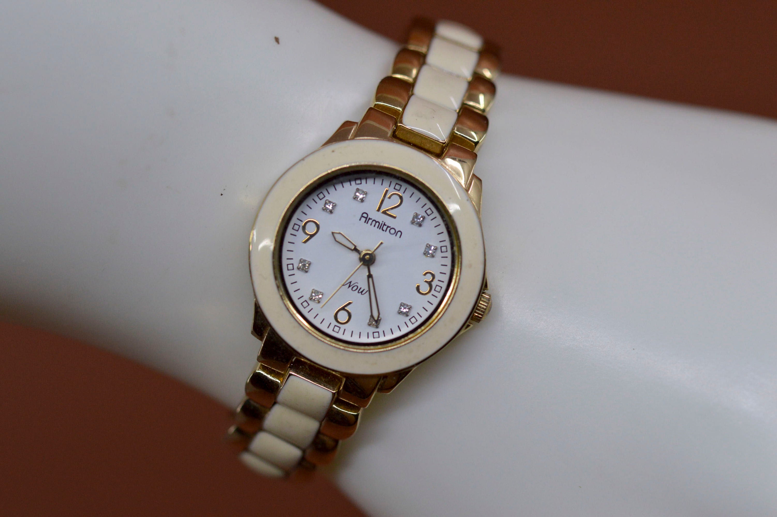 Armitron, Gold and White Tone, Womens Watch Australia
