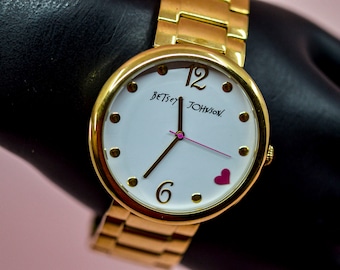 Betsey Johnson, Gold Tone White Dial, Womens, Fashion Watch - Etsy