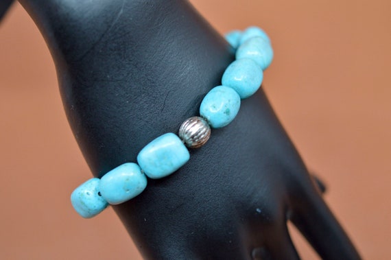 Blue tone, womens, fashion stretch bracelet - image 1