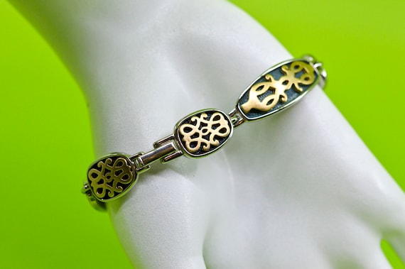 Silver and gold tone , womens, fashion bracelet - image 5