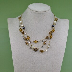 Gold tone, women&#39;s beaded , fashion necklace