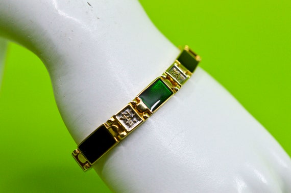 Gold and green tone, Asian style, womens, fashion… - image 1