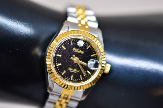 Dufonte Two Tone Silver and Gold Tone Womens Quartz Wrist Watch Etsy Australia