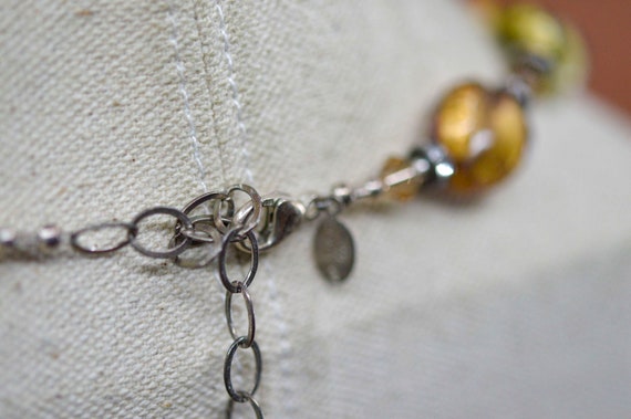 Lucky Clover, gold tone with crystals, glass bead… - image 5