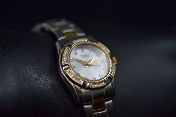 Carriage by Bulova Gold and Silver Tone With Crystals Womens